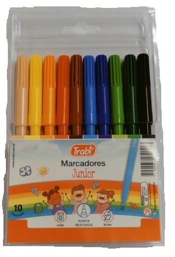 MARCADOR TRABI JUNIOR PASTEL SURT x10 UNID