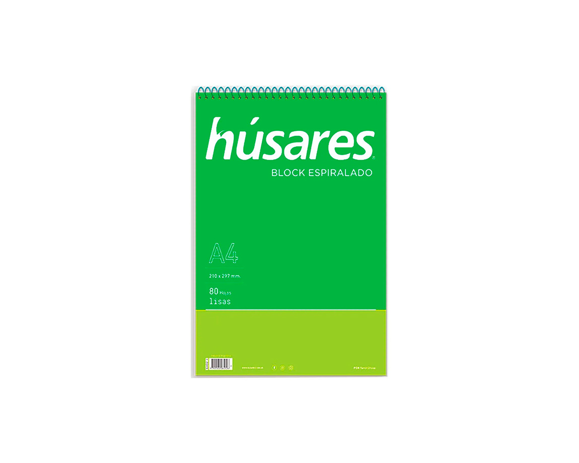 BLOCK HUSARES 6402 ESP A4 L X 80 HOJAS