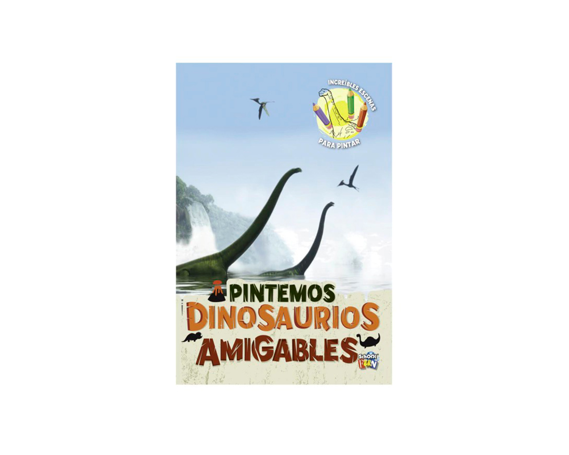 LIBROS SCHOOL FUN PLOW LIST BK-106 COLOREAR GRANDES DINOS