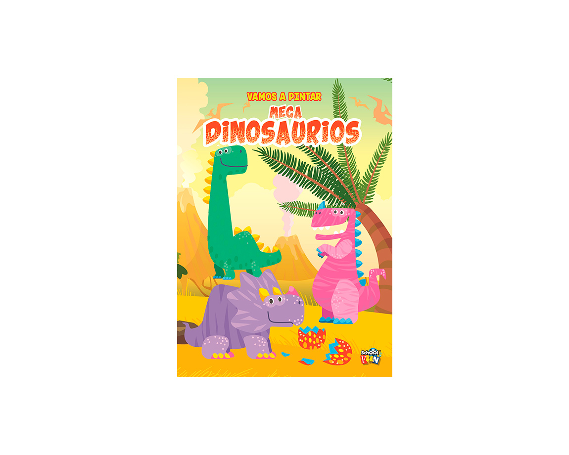 LIBROS SCHOOL FUN PLOW LIST-223 VAMOS A PINTAR MEGA DINOSAURIOS