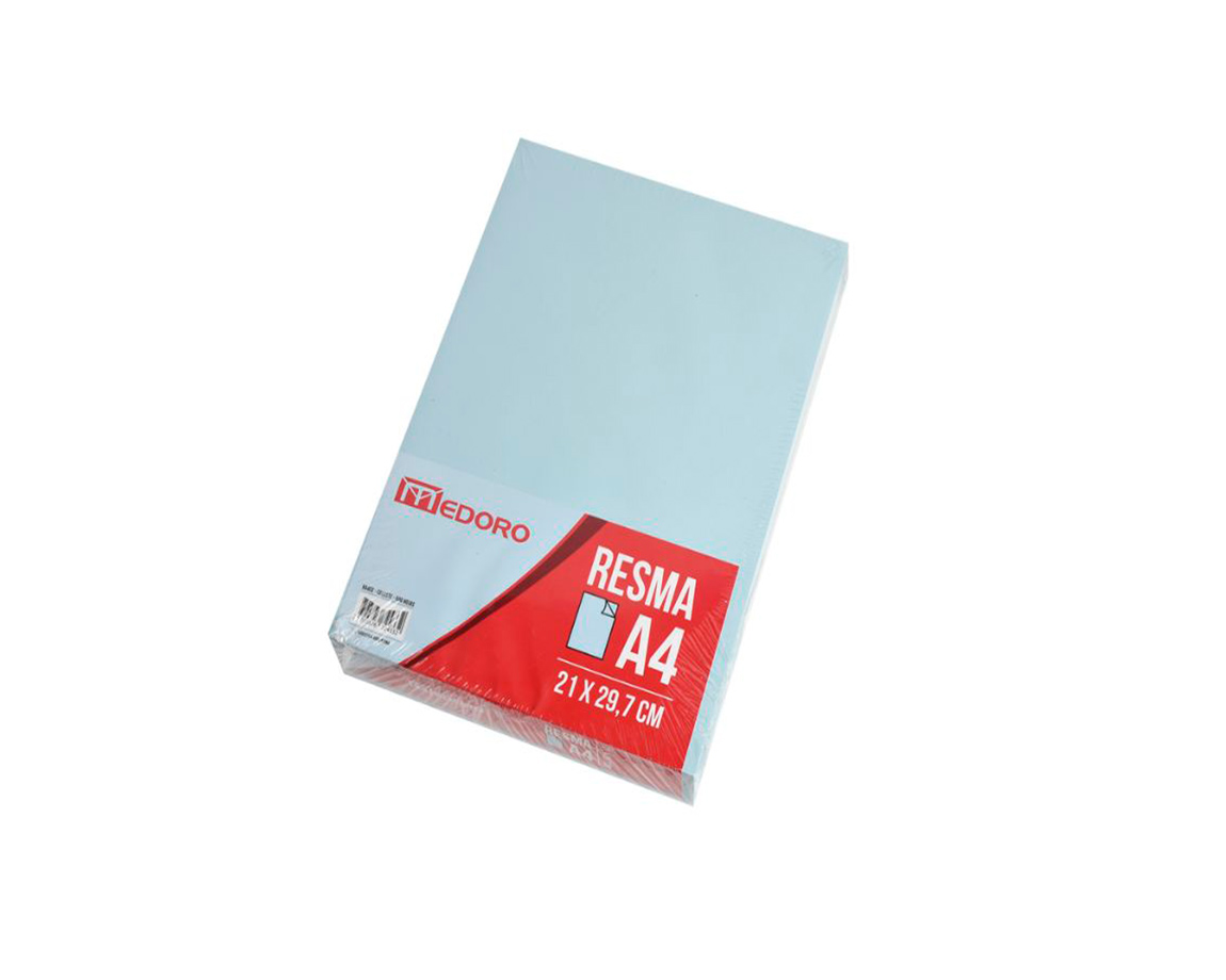 PAPEL RESMA MEDORO A4 75 GS CELESTE x 500 H.