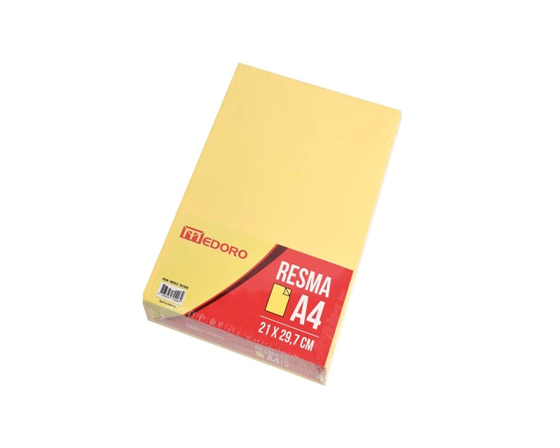 PAPEL RESMA MEDORO A4 75 GS AMARILLO x 500 H.