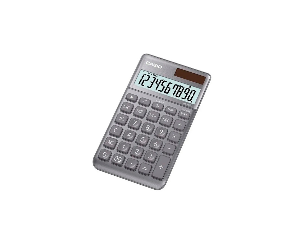 CALCULADORAS CASIO NS-10SC-NY 10 DIG. GRIS