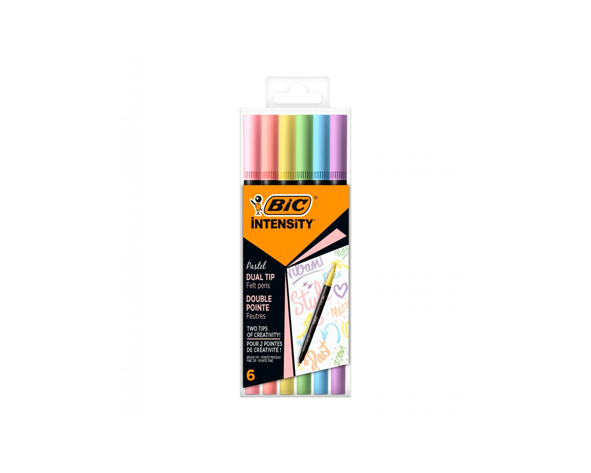 MARCADOR BIC INTENSITY x 6 U. PASTEL 964997/484133578