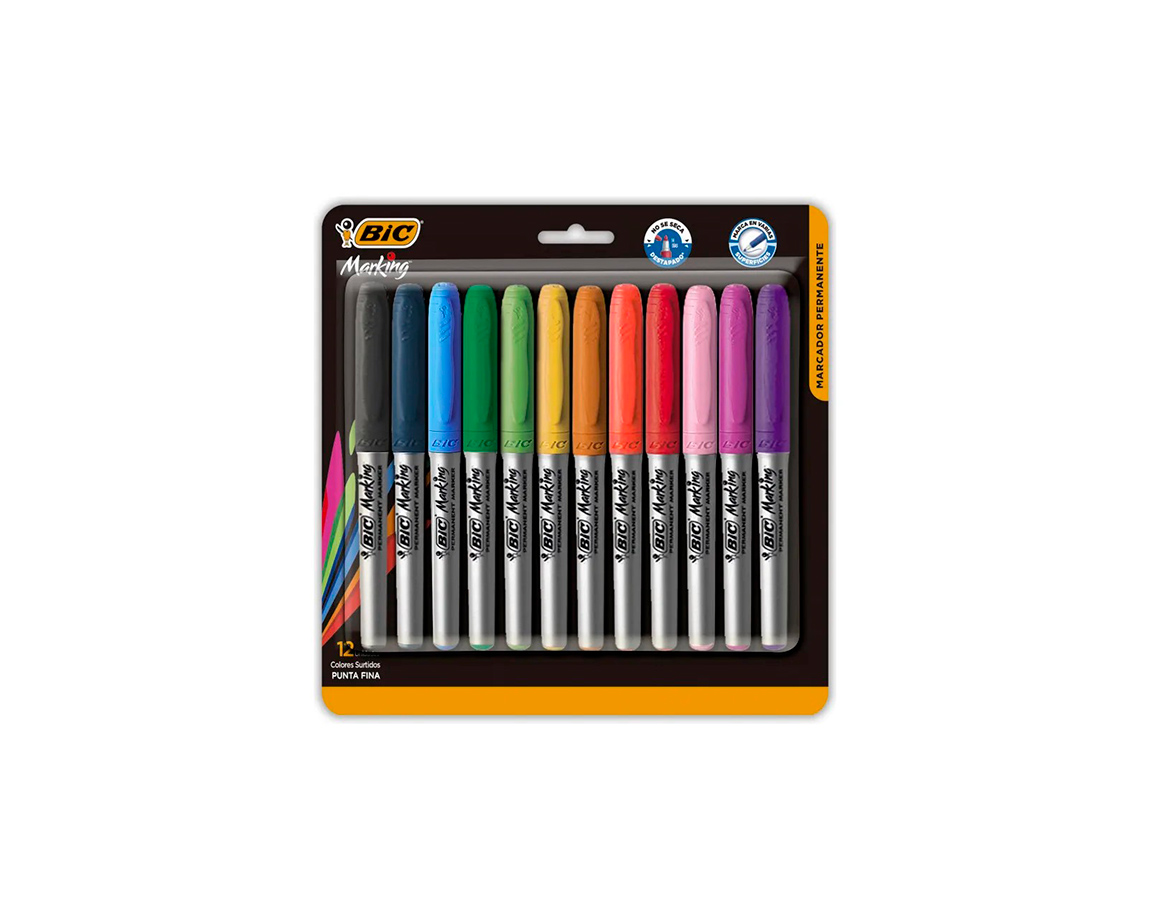 MARCADOR BIC MARKING x 12 U. SURTIDO 969506/0329310108