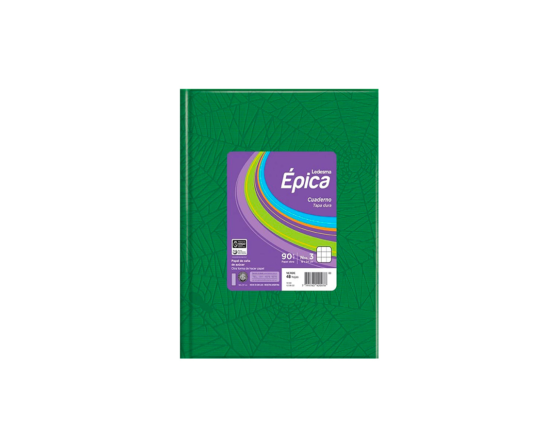 CUADERNO EPICA Nº3 ARAÑA 48 H # VERDE