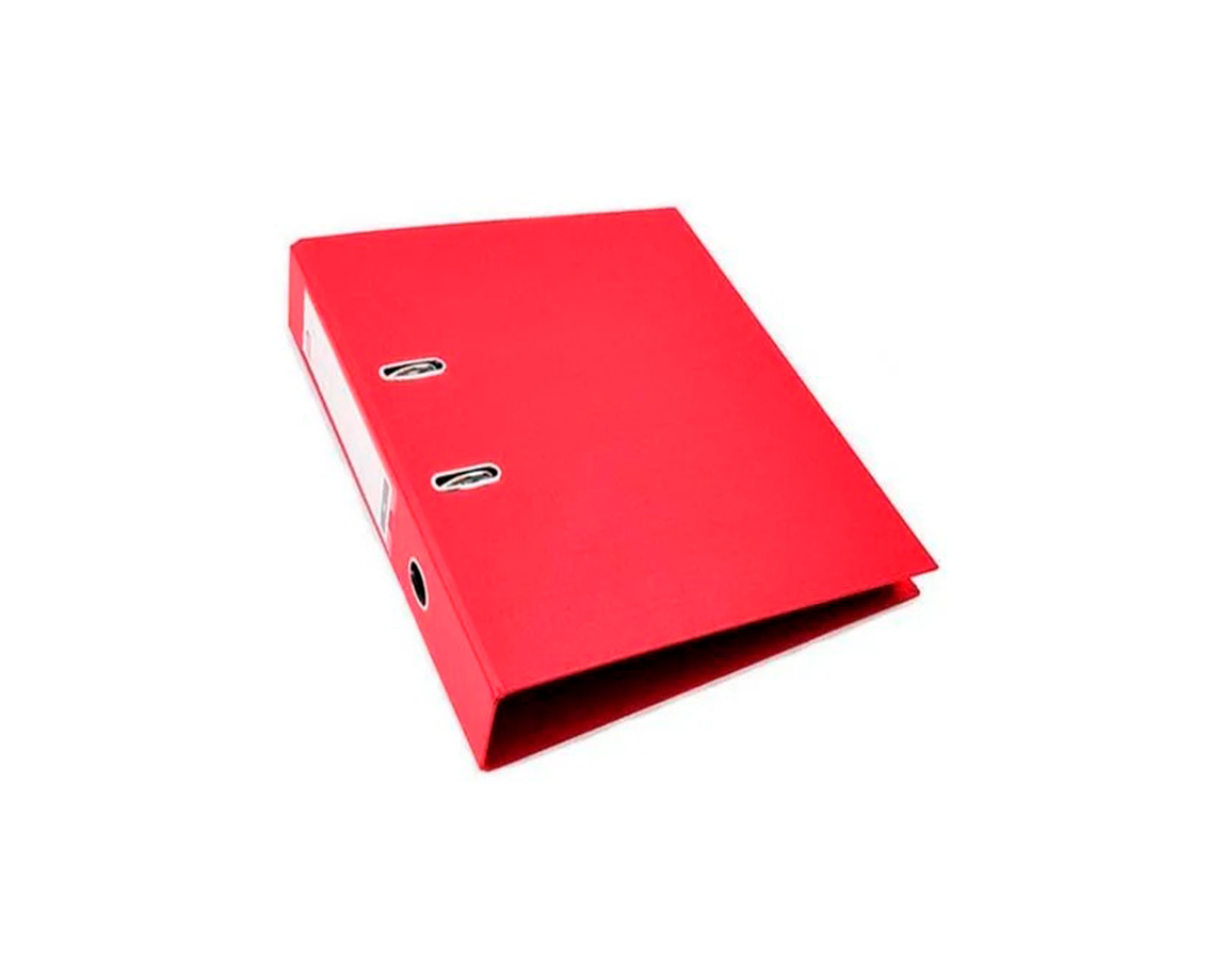 BIBLIORATO THE PEL PVC A4 ROJO LOMO ANG.