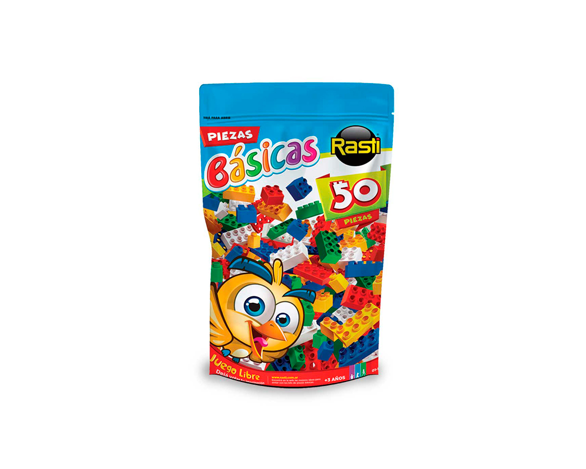 JUGUETE RASTI 01-1024 RASTI PIEZAS BASICAS 50P