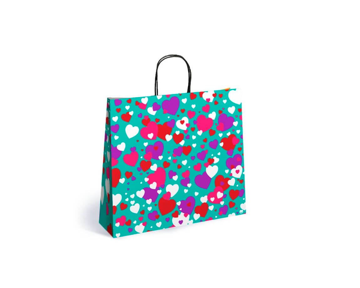 BOLSA REGALO ROMI COLOUR HEARTS 32x30 xU