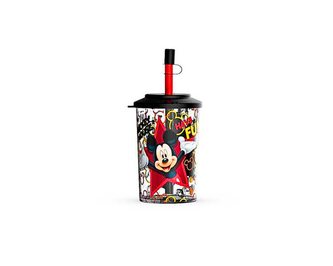 VASO BEL GIOCO TAPA Y SORBETE MICKEY