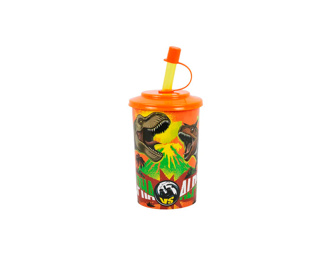 VASO BEL GIOCO TAPA Y SORBETE JURASSIC