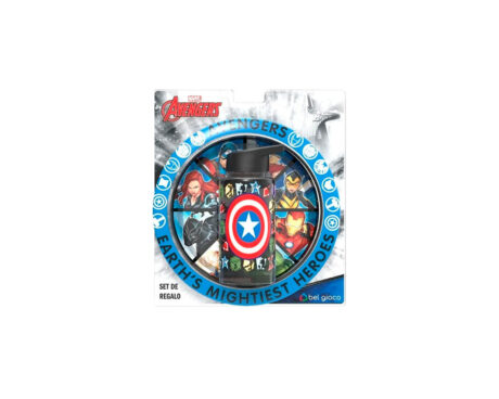 PLATO + BOTELLA STRAW TOP BEL GIOCO AVENGERS