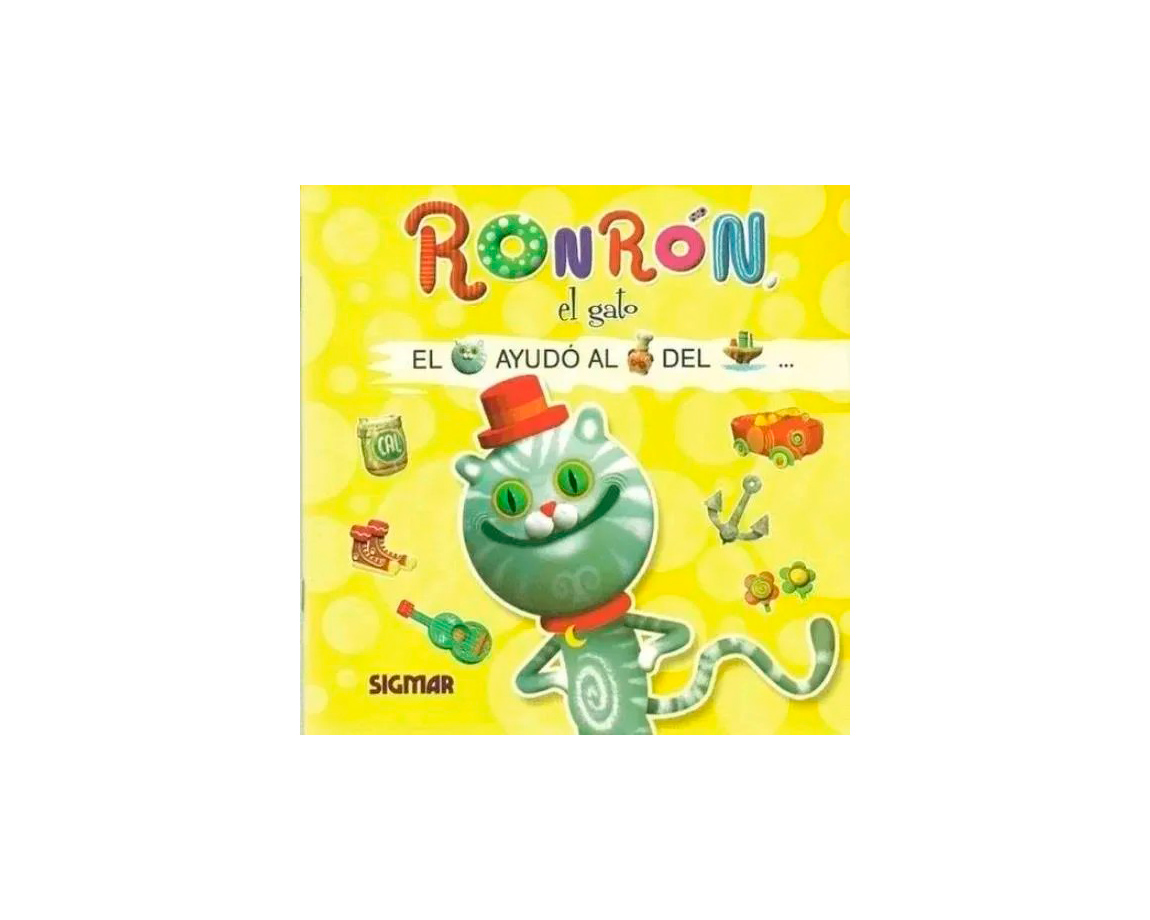 LIBROS SIGMAR DIDACTICOS LEO CON FIGURAS RONRON EL GATO