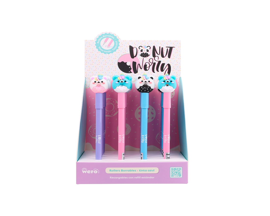 BOLIGRAFO WERO WE3045 BORRABLE DONUT WORRY