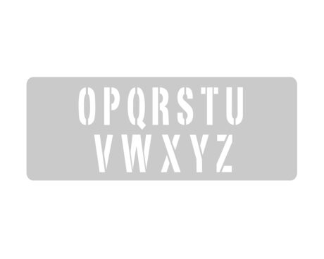 STENCIL EQARTE 13.5x30 CM Nro 77 LETRAS O-Z