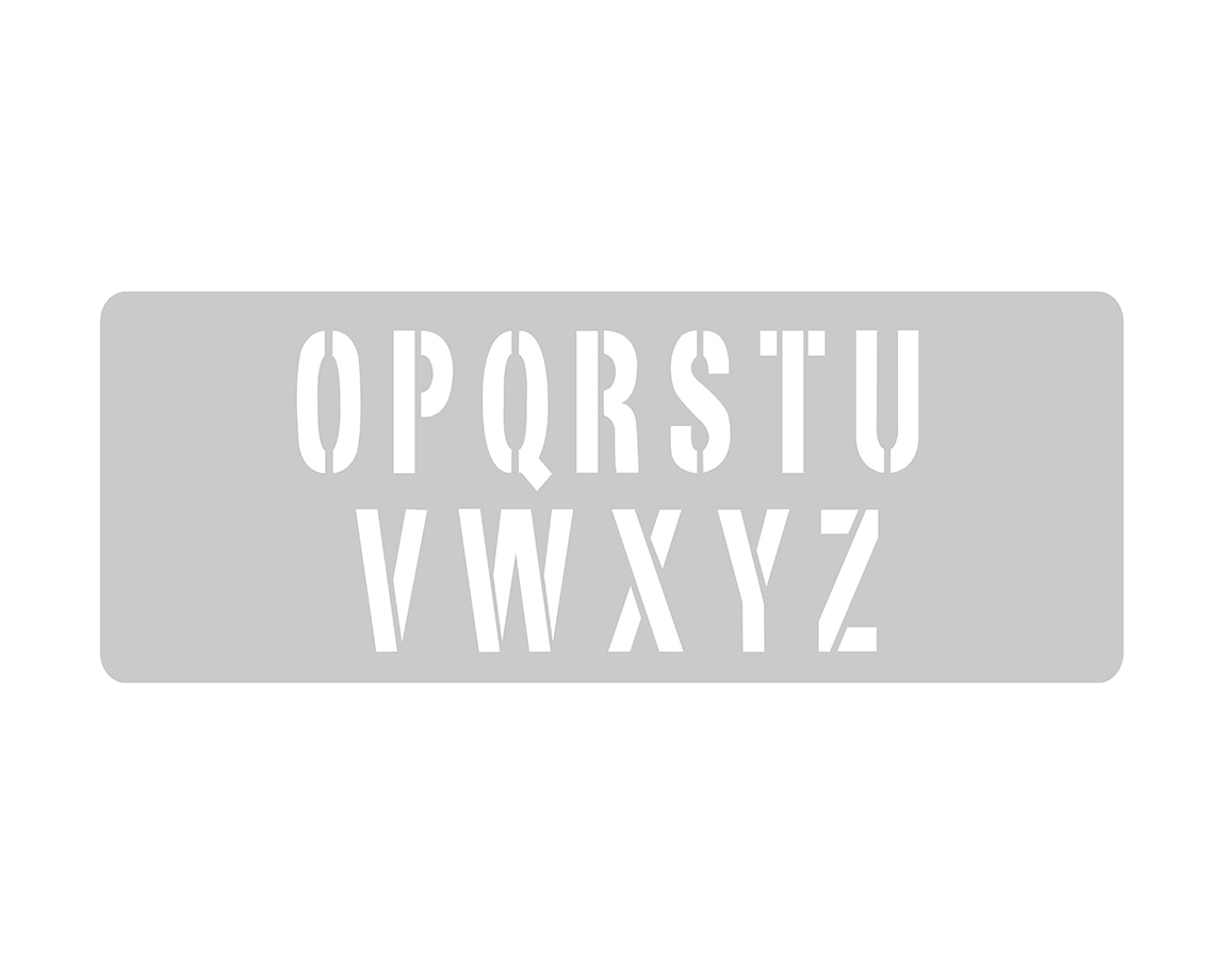 STENCIL EQARTE 13.5x30 CM Nro 77 LETRAS O-Z