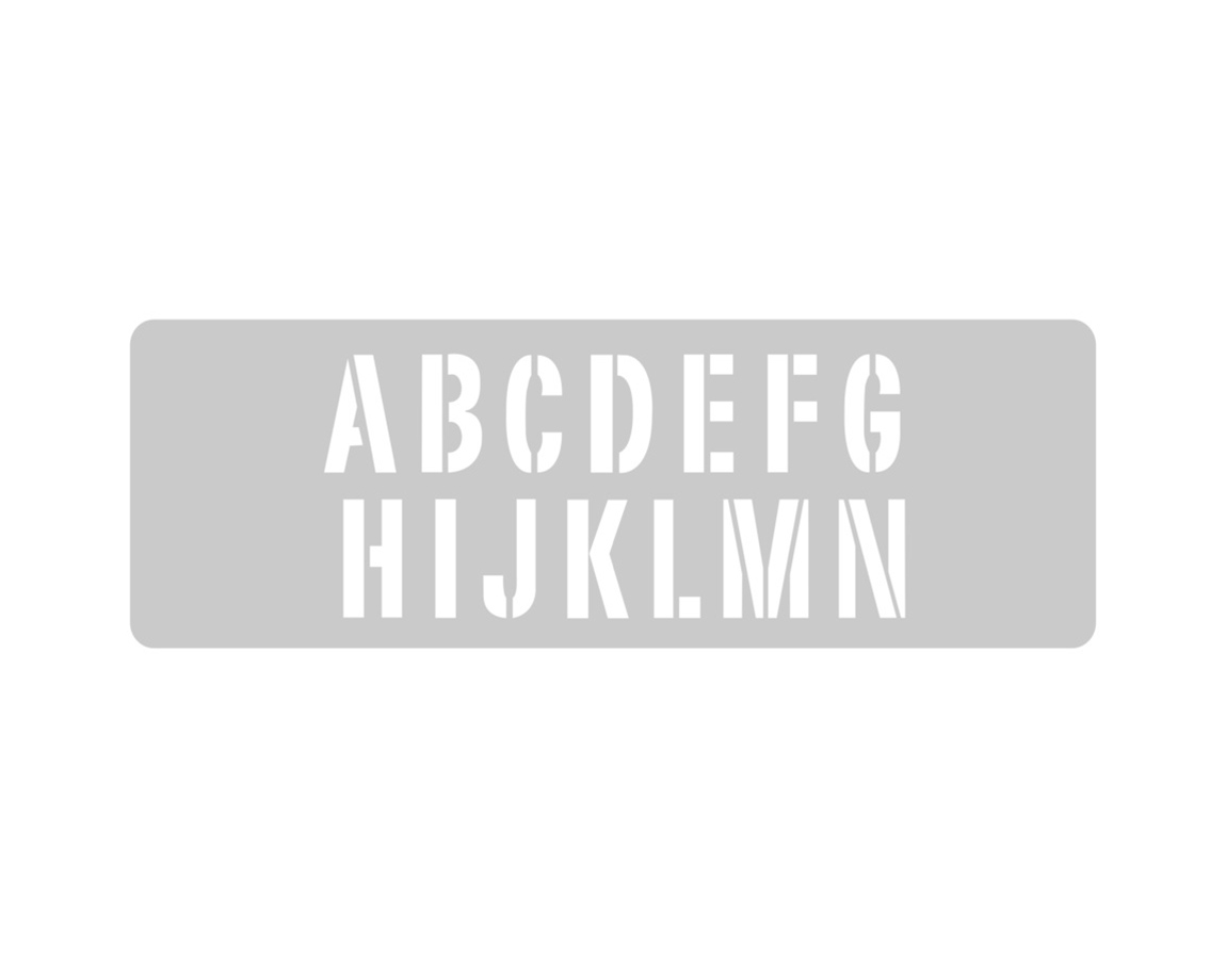 STENCIL EQARTE 13.5x30 CM Nro 76 LETRAS A-N