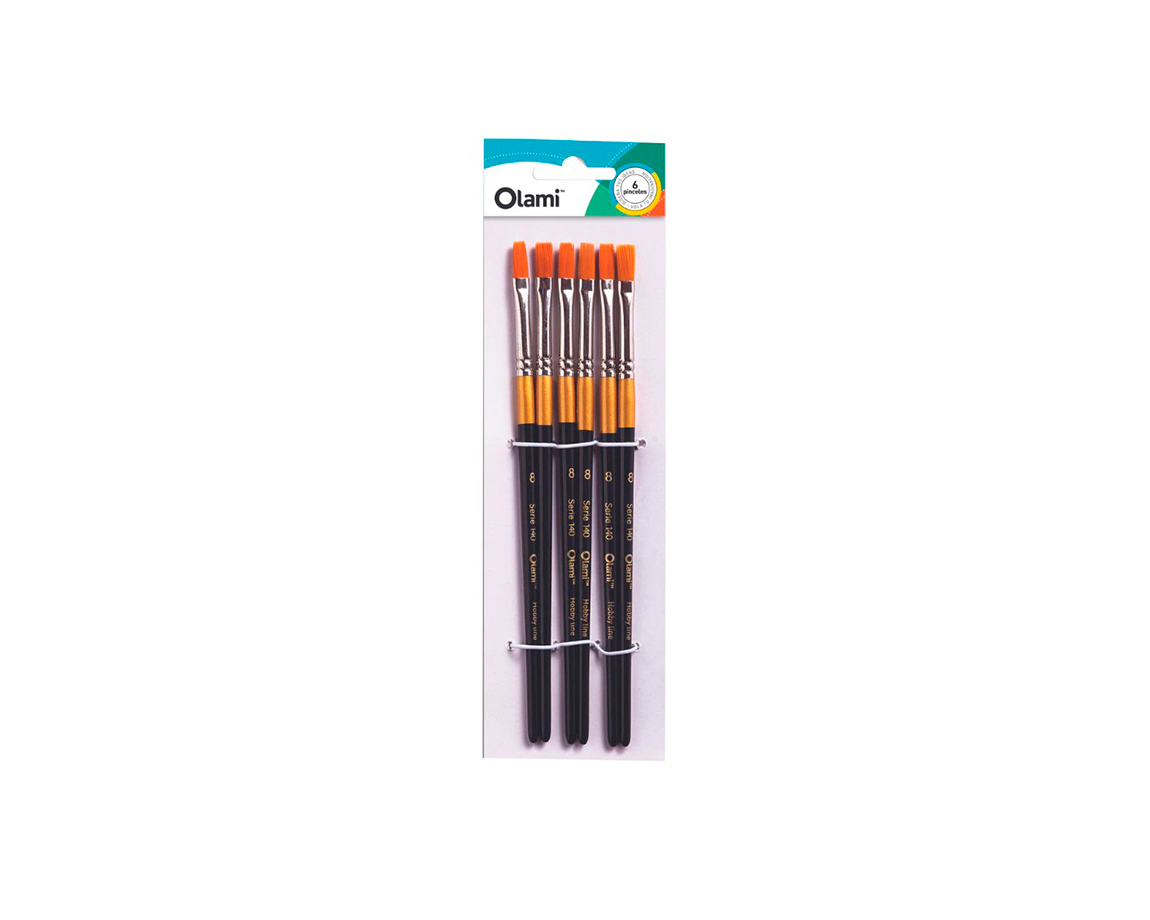 PINCEL OLAMI PI140 Nº4 x 6 U. CHATO