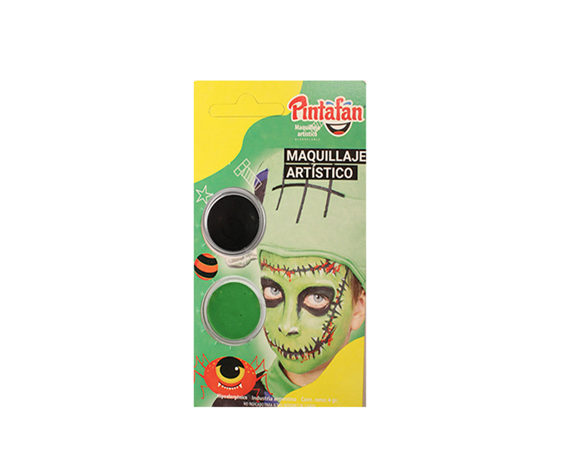 MAQUILLAJE PINTAFAN 13-807 ACUAREL. SET x 2 u. FRANKESTEIN