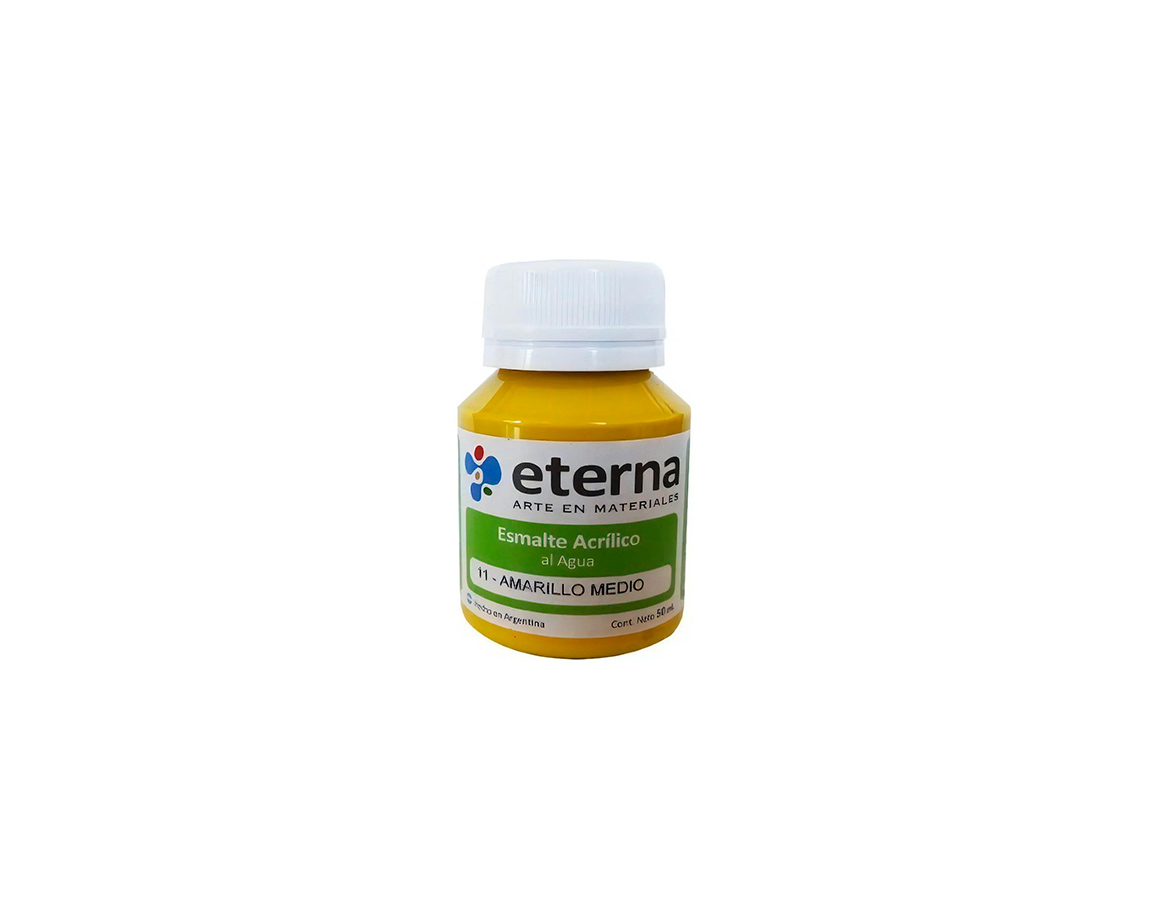 ESMALTE ETERNA AL AGUA x 50 ML   11 AMARILLO MEDIO