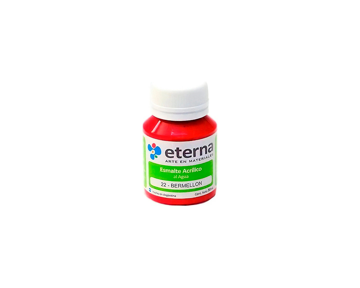 ESMALTE ETERNA AL AGUA x 50 ML   22 BERMELLON