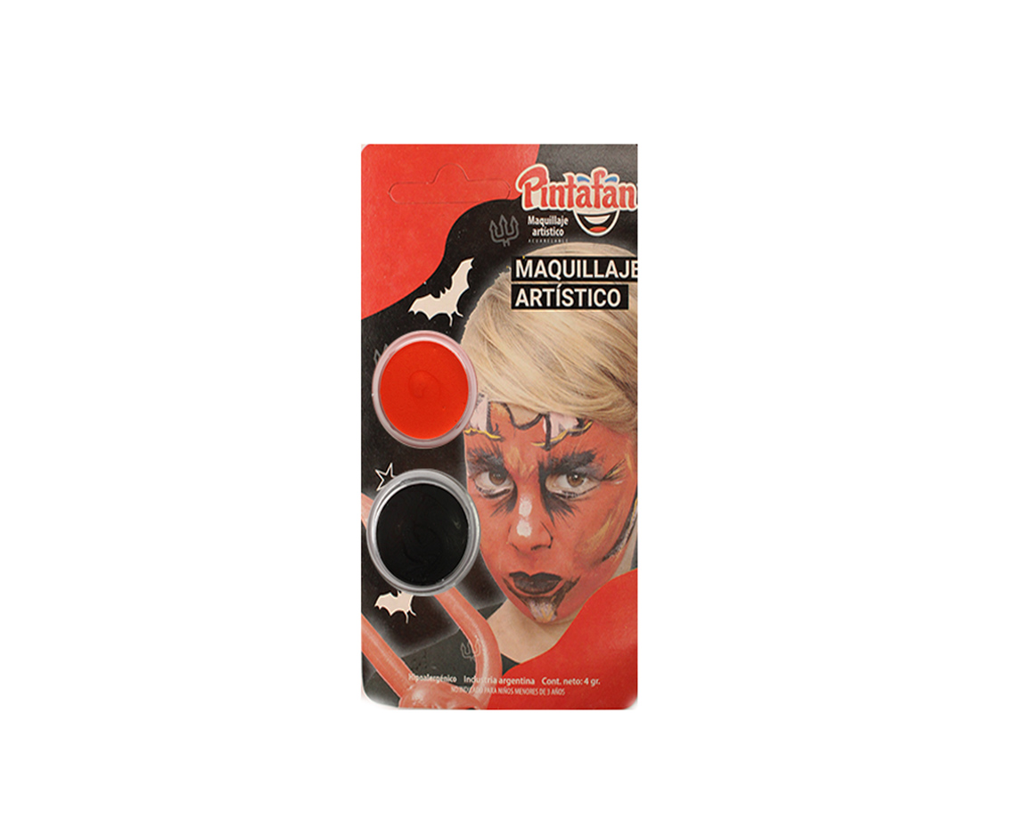 MAQUILLAJE PINTAFAN 13-801 ACUAREL. SET x 2 u. DIABLO