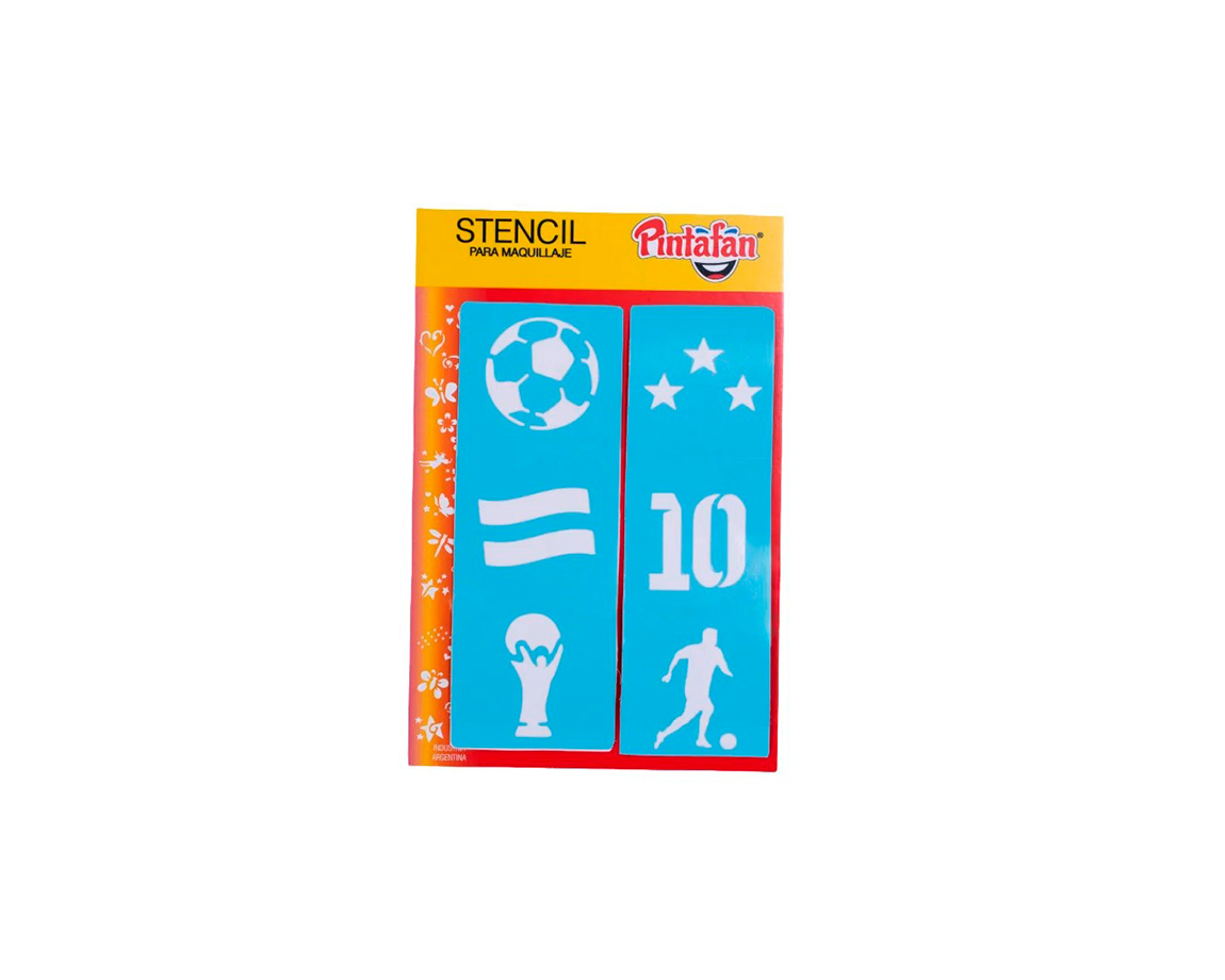 STENCIL PINTAFAN 6 EN 1 630-06 ARGENTINA MIX MUNDIAL