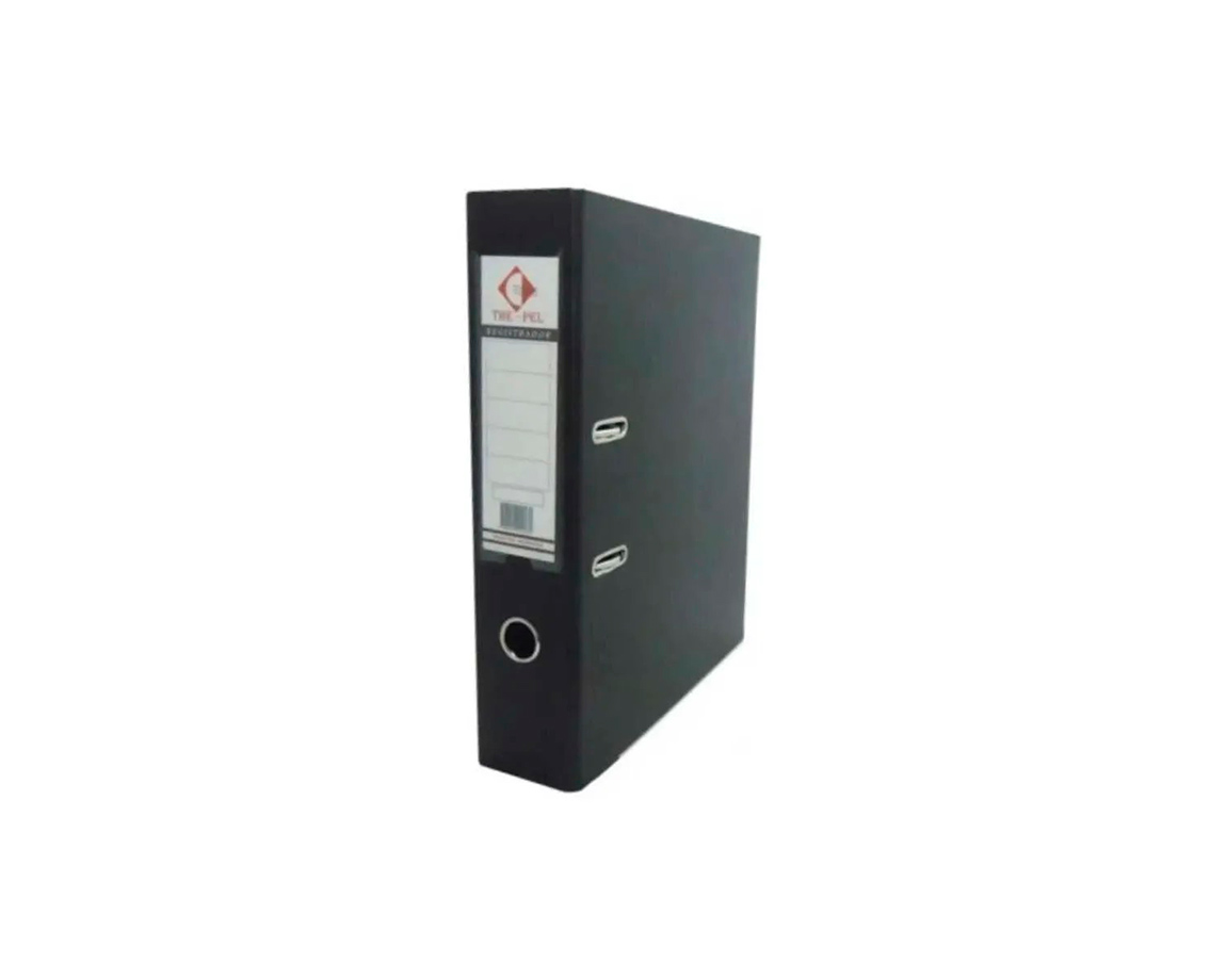 BIBLIORATO THE PEL PVC A4 NEGRO LOMO ANG.