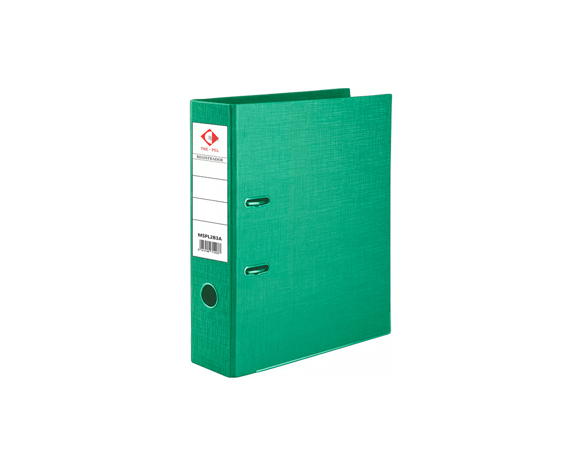 BIBLIORATO THE PEL PVC A4 METALIZADO VERDE