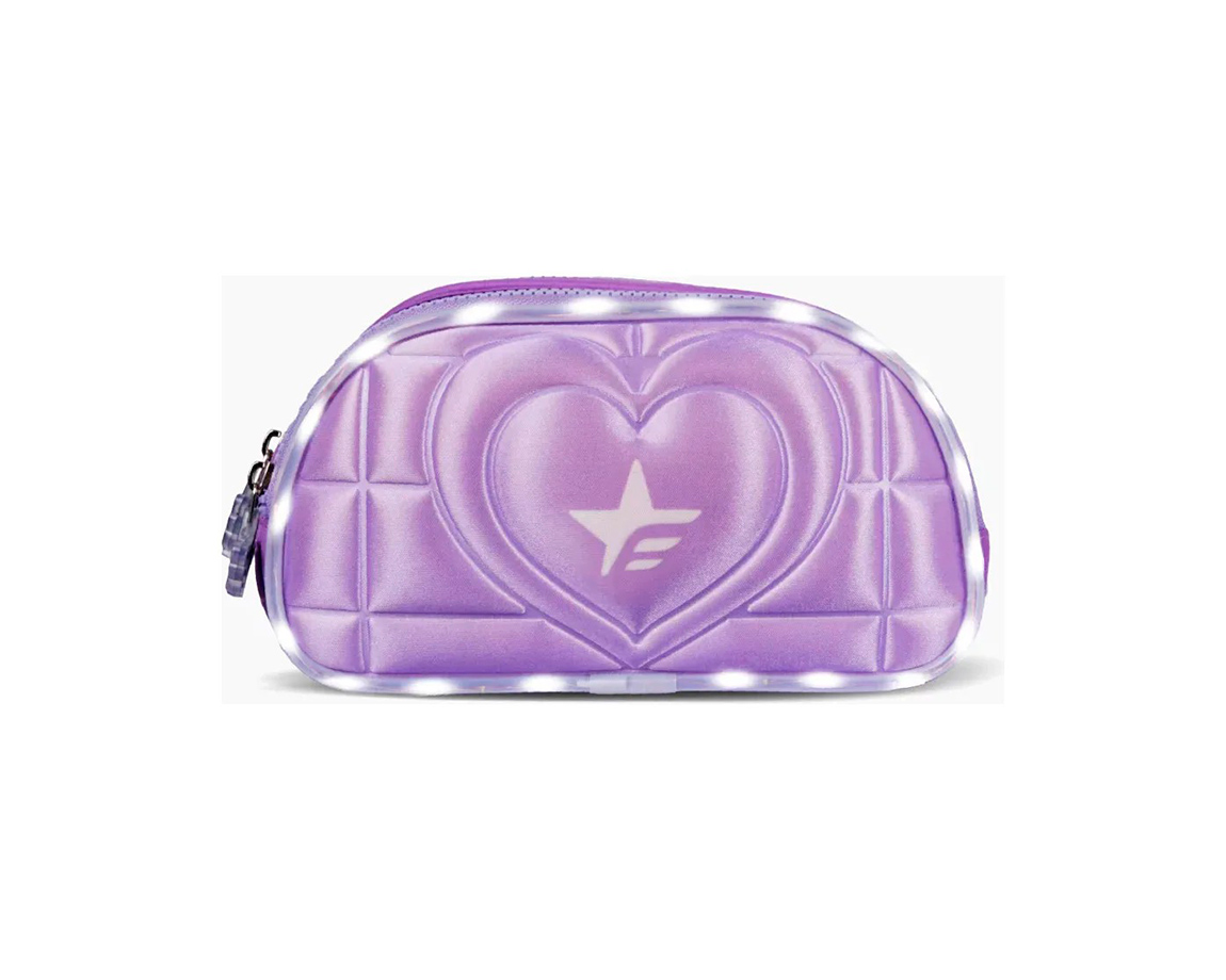 CANOPLA FOOTY F63022 2 CIERRES SUPER HEART LED VIOLETA