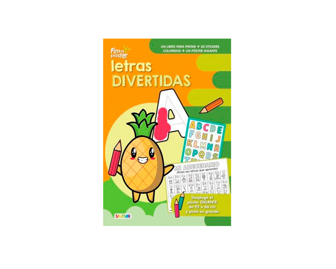 LIBROS SIGMAR PINTO POSTER LETRAS DIVERTIDAS