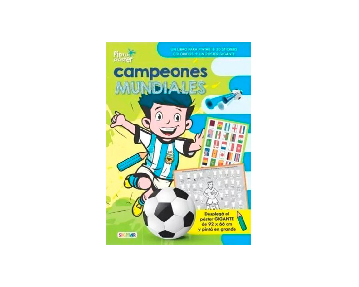LIBROS SIGMAR PINTO POSTER CAMPEONES MUNDIALES