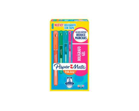 BOLIGRAFO PAPER MATE GEL 0.7 x 6 U. RET SURT. 2