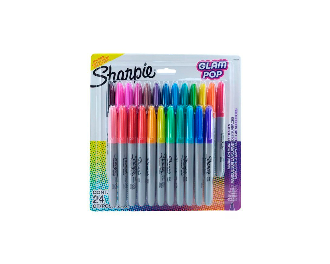 MARCADOR SHARPIE FINO GLAM POP x 24 U.  (2185229)