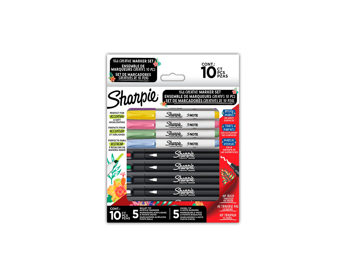 MARCADOR SHARPIE CREATIVITY x 10 U. (2205174)