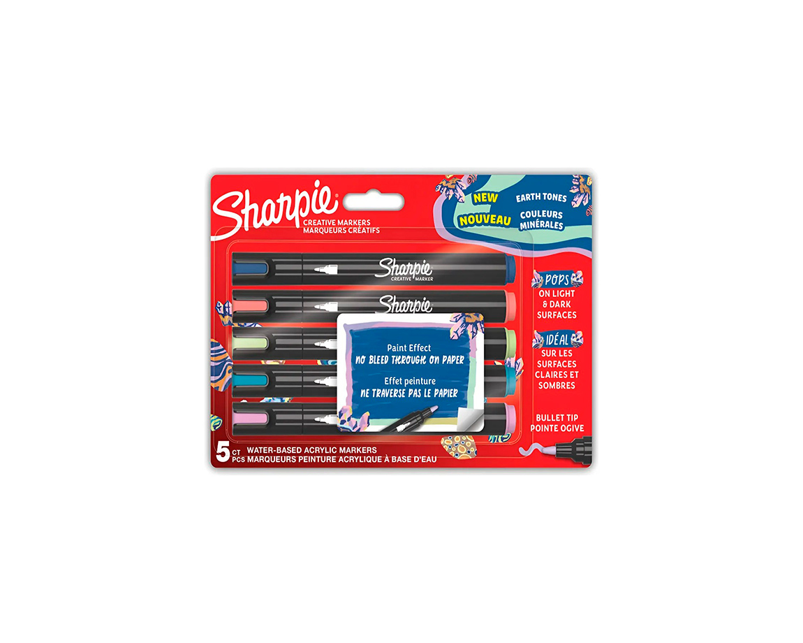 MARCADOR SHARPIE ACRILICOS x 5 U. TONOS NATURALEZA 2209902
