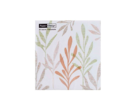 SERVILLETAS EQ DECOUPAGE 33x33CM x20 U. 8031/198146 NATURE ECO LEAF