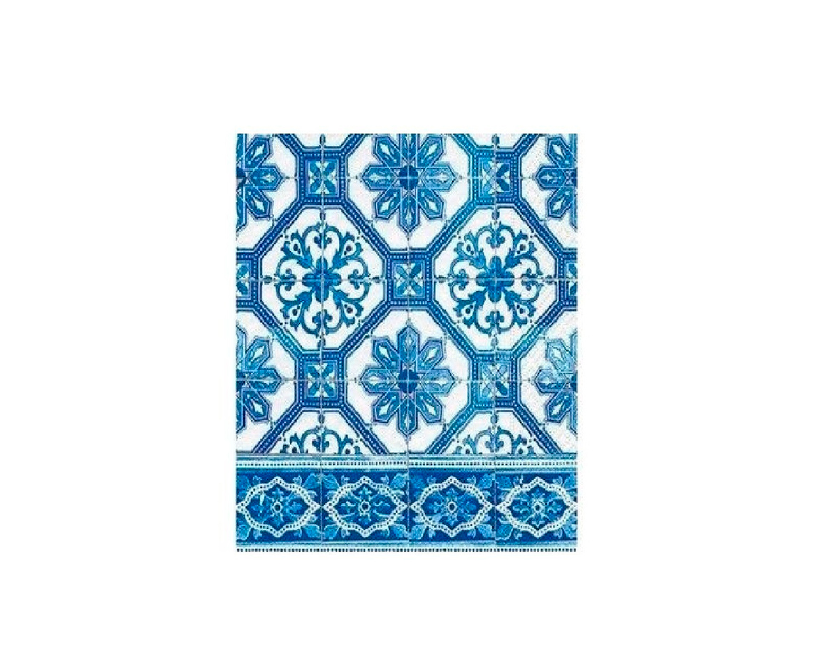 SERVILLETAS EQ DECOUPAGE 33x33CM x20 U. 8010/210014 BLUE TILES