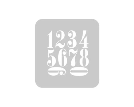 STENCIL EQARTE 15x15 CM Nro 916 NUMEROS GRANDES