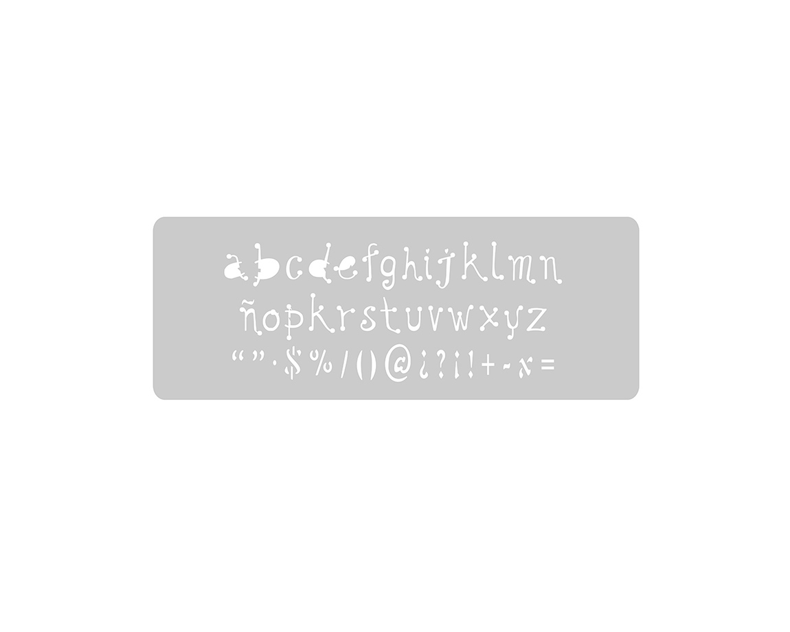 STENCIL EQARTE 13.5x30 CM Nro 36 ABECEDARIO COUNTRY