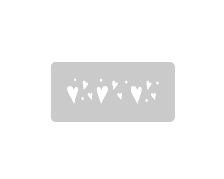 STENCIL EQARTE 4.5x17 CM Nro 280 CORAZON Y LUNARES