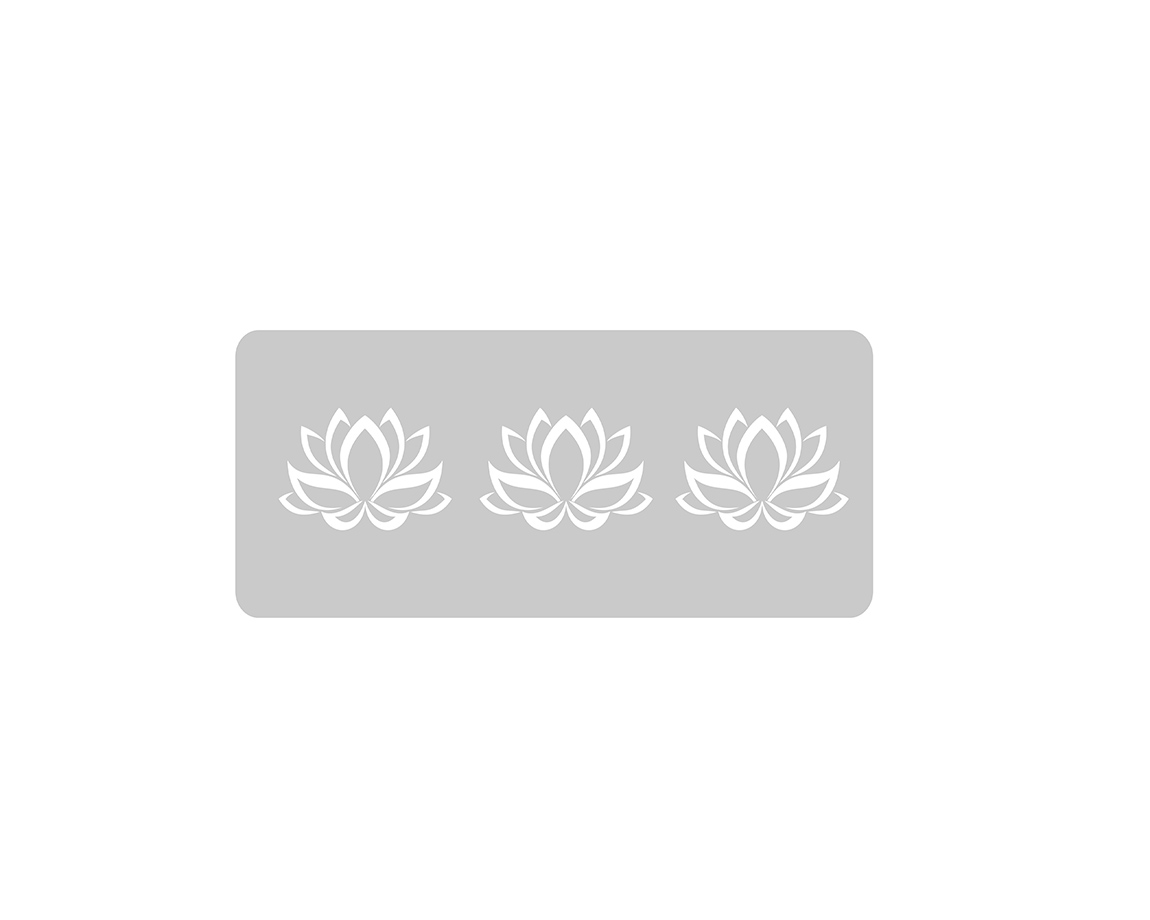 STENCIL EQARTE 4.5x17 CM Nro 306 FLOR DE LOTO