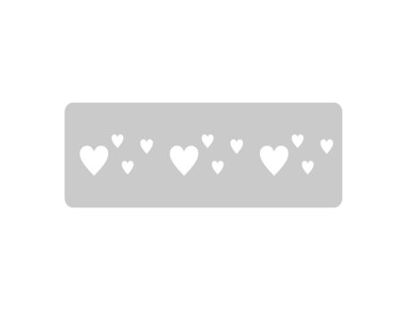 STENCIL EQARTE 4.5x24 CM Nro 201 CORAZONES