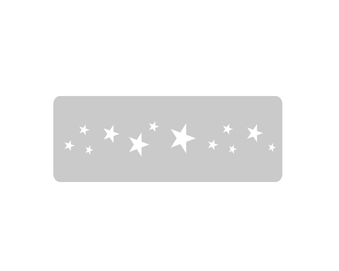 STENCIL EQARTE 4.5x24 CM Nro 203 ESTRELLAS