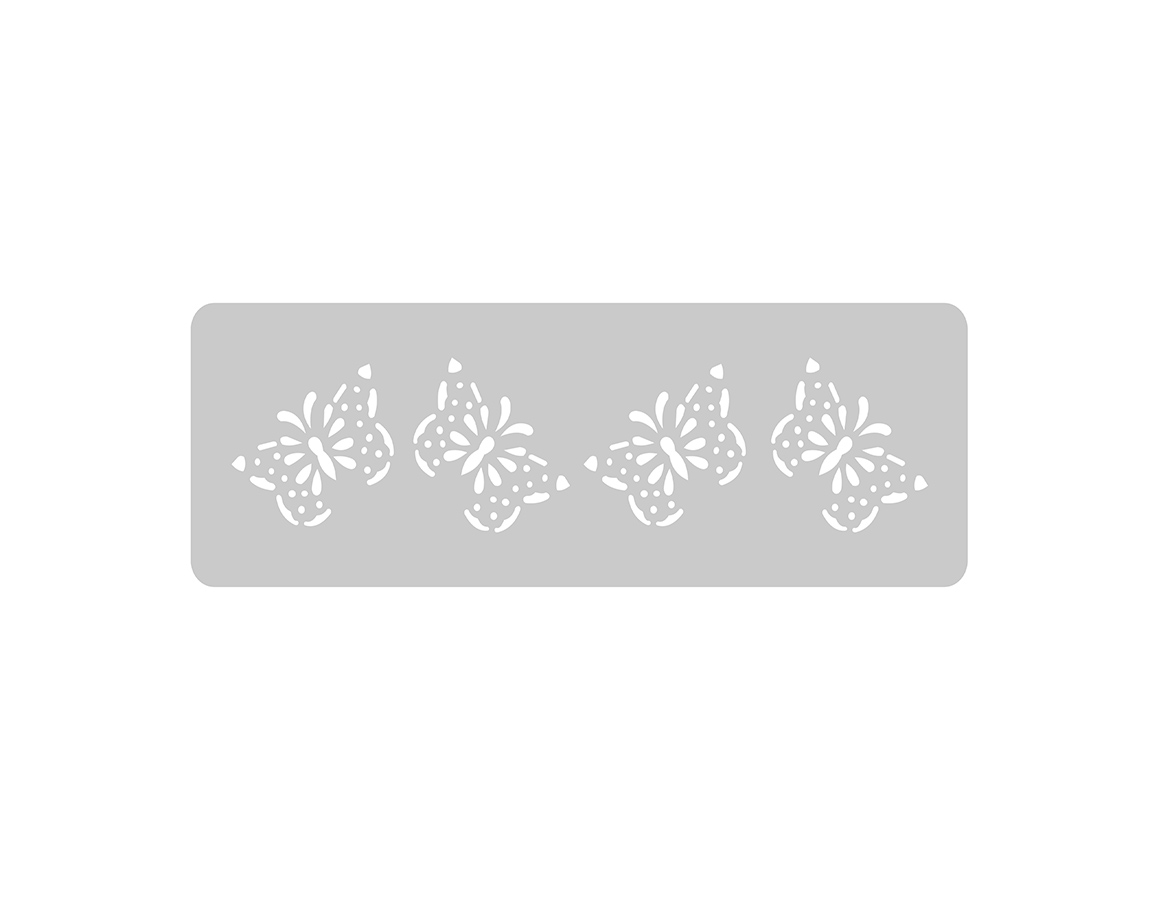 STENCIL EQARTE 4.5x24 CM Nro 247 MARIPOSAS CALADAS