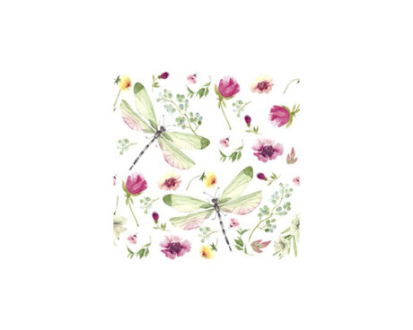 SERVILLETAS EQ DECOUPAGE 33x33CM x20 U. 7007/206187 LIBELULA