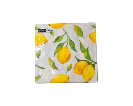 SERVILLETAS EQ DECOUPAGE 33x33CM x20 U. 7028/201867 LIMONES
