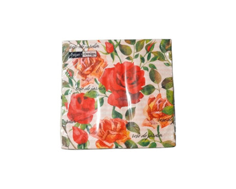 SERVILLETAS EQ DECOUPAGE 33x33CM x20 U. 7035/206181 ROSAS