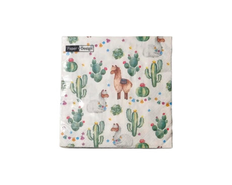 SERVILLETAS EQ DECOUPAGE 33x33CM x20 U. 7038/209952 CACTUS