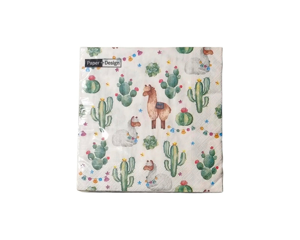 SERVILLETAS EQ DECOUPAGE 33x33CM x20 U. 7038/209952 CACTUS
